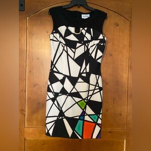 Joseph Ribkoff Geometric Sleeveless Dress size 10